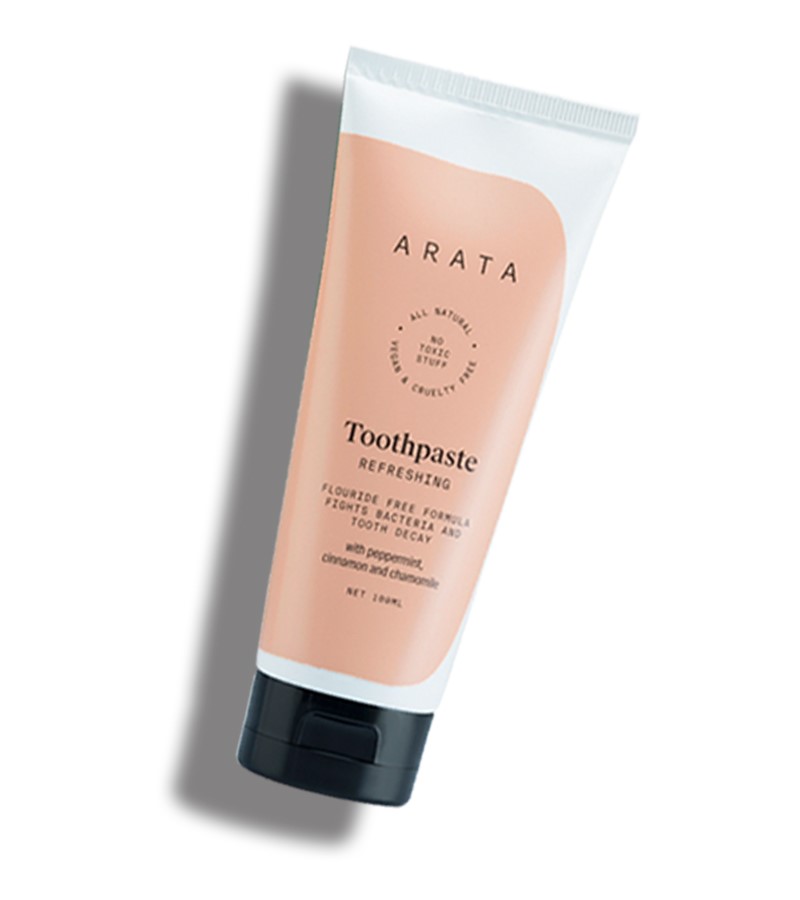 Arata + toothpaste & tabs + Natural Refreshing Toothpaste With Peppermint, Cinnamon & Chamomile + 100 ML + shop