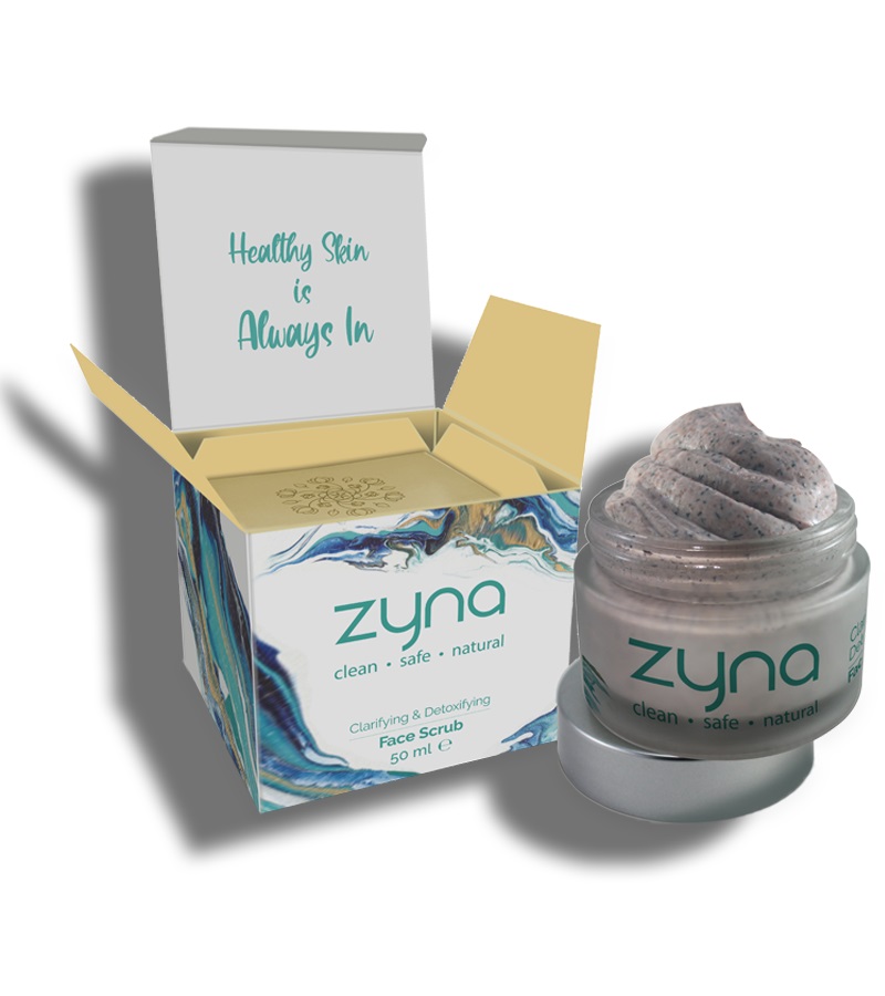 Zyna + face wash + scrubs + Clarifying & Detoxifying Face Scrub + 50 ml + online