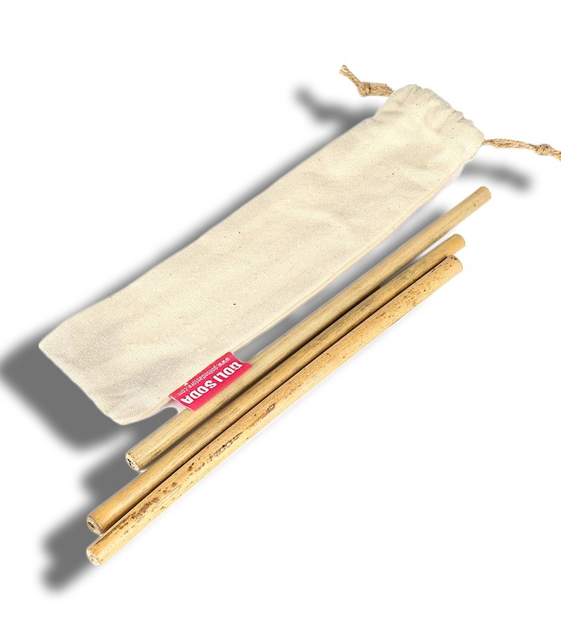 Goli Soda + accessories + Reusable Bamboo Straws + Set of 3 + shop