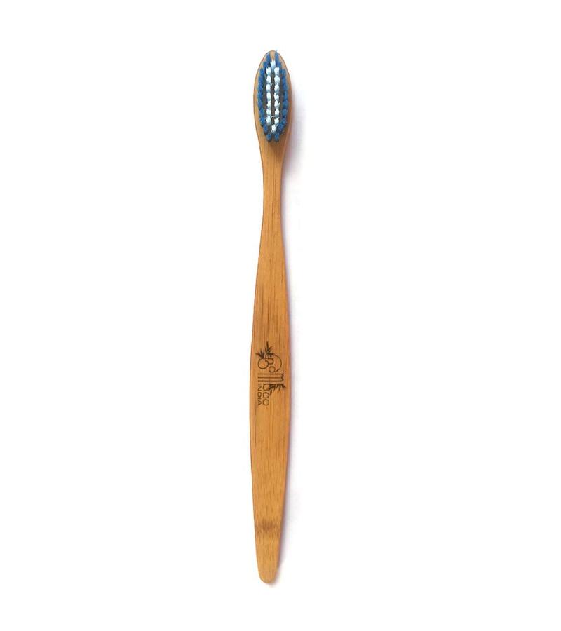 Bamboo India + tools + Bamboo Toothbrush with Red & Blue Medium Bristles + Pack of 2 + discount