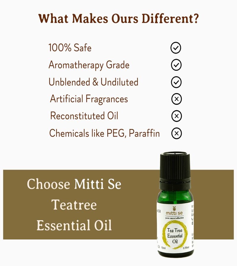 Mitti Se + essential oils + Tea Tree Essential Oil + 10ml + online