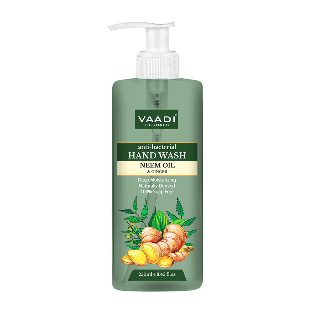 Vaadi Herbals + soaps + liquid handwash + Anti-Bacterial Neem Oil & Ginger Hand Wash + 250 ml + buy