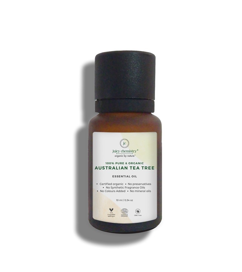 Juicy Chemistry + essential oils + 100% Organic Australian Tea Tree Essential Oil + 10 ml + buy