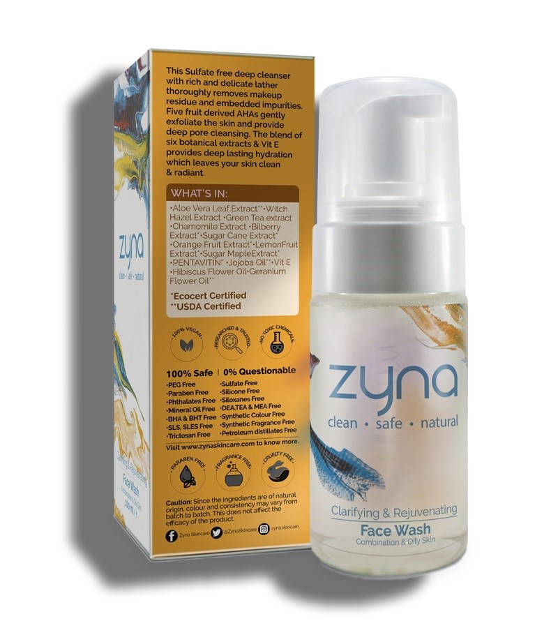 Zyna + toners + mists + Rejuvenating Toner & Facewash for oily / combination skin + 200ml + online