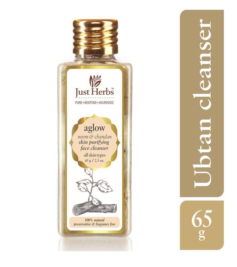 Just Herbs + cleansers + Aglow Neem-Chandan Skin Purifying Face Cleanser + 65g + buy