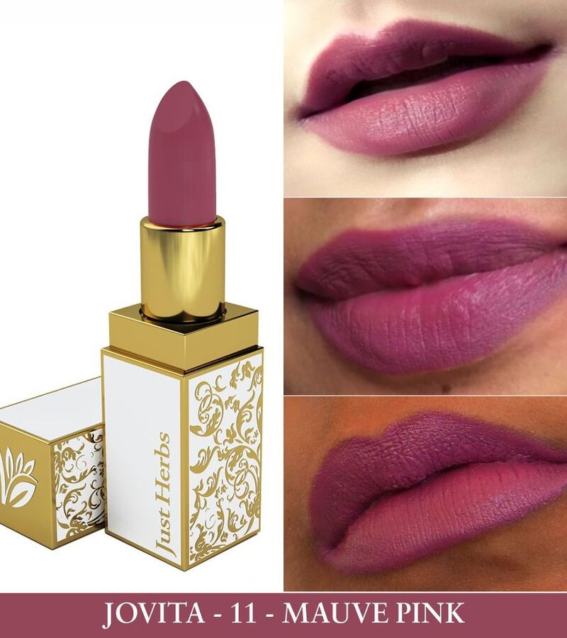 Just Herbs + lips + Herb Enriched Ayurvedic Lipstick + Mauve Pink + shop