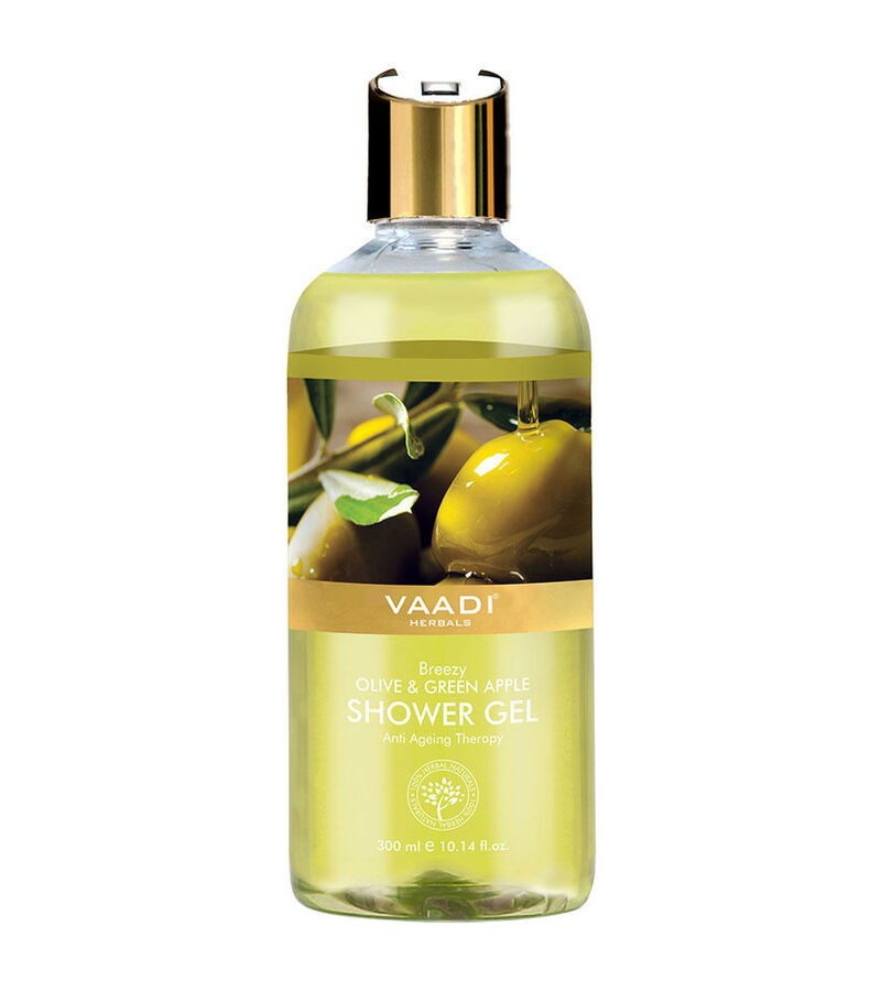 Vaadi Herbals + Gift Sets + Fresh Springs Shower Gel Gift Box - Refreshing Lemon & Basil  & Breezy Olive & Green Apple + Pack of 2 + online