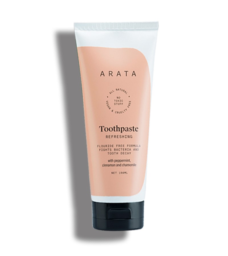 Arata + toothpaste & tabs + Natural Refreshing Toothpaste With Peppermint, Cinnamon & Chamomile + 100 ML + buy