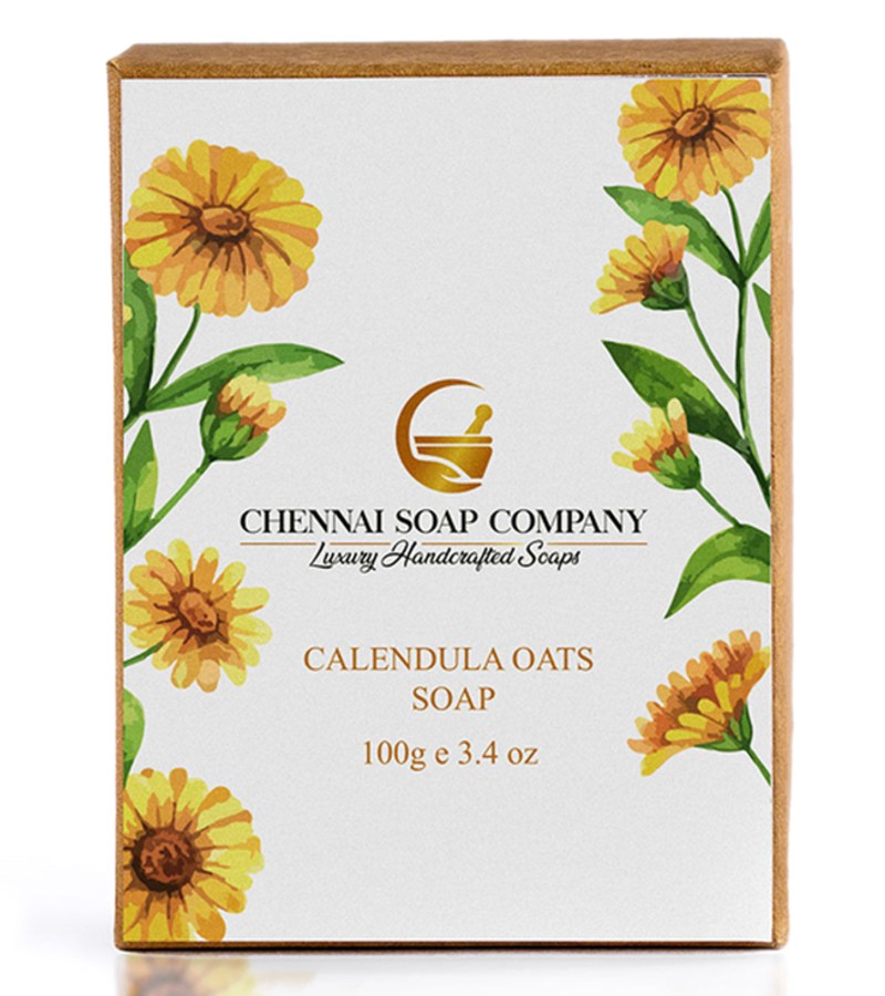 Chennai Soap Company + baby bath & shampoo + Calendula Oats Baby Soap + 100g + buy