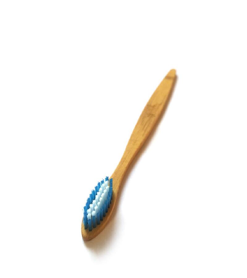 Bamboo India + tools + Bamboo Toothbrush With Soft Charcoal Bristles & Blue Medium Bristles Kids + Pack of 2 + shop