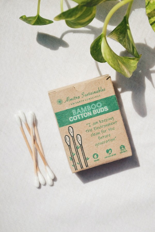 Almitra Sustainables + accessories + Bamboo Cotton Buds +  + buy