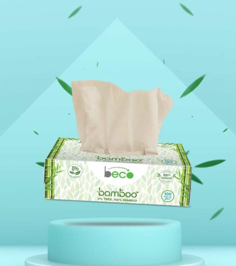 Beco + accessories + Sustainable Bamboo Facial Tissues + 100 Pieces + buy