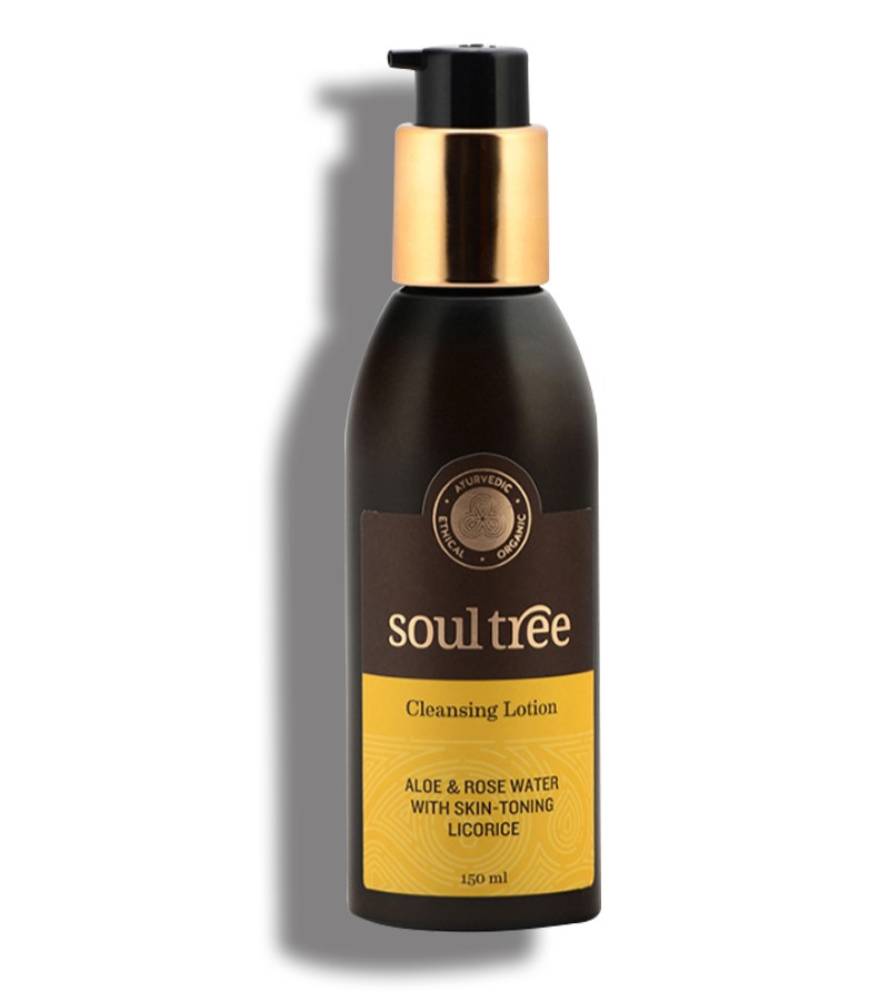 Soultree + body scrubs & exfoliants + Cleansing Lotion - Aloe & Rose Water with Skin-Toning Licorice + 150 ml + buy
