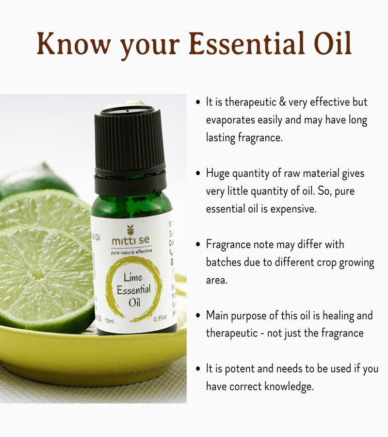 Mitti Se + essential oils + Lime Essential Oil + 10ml + online