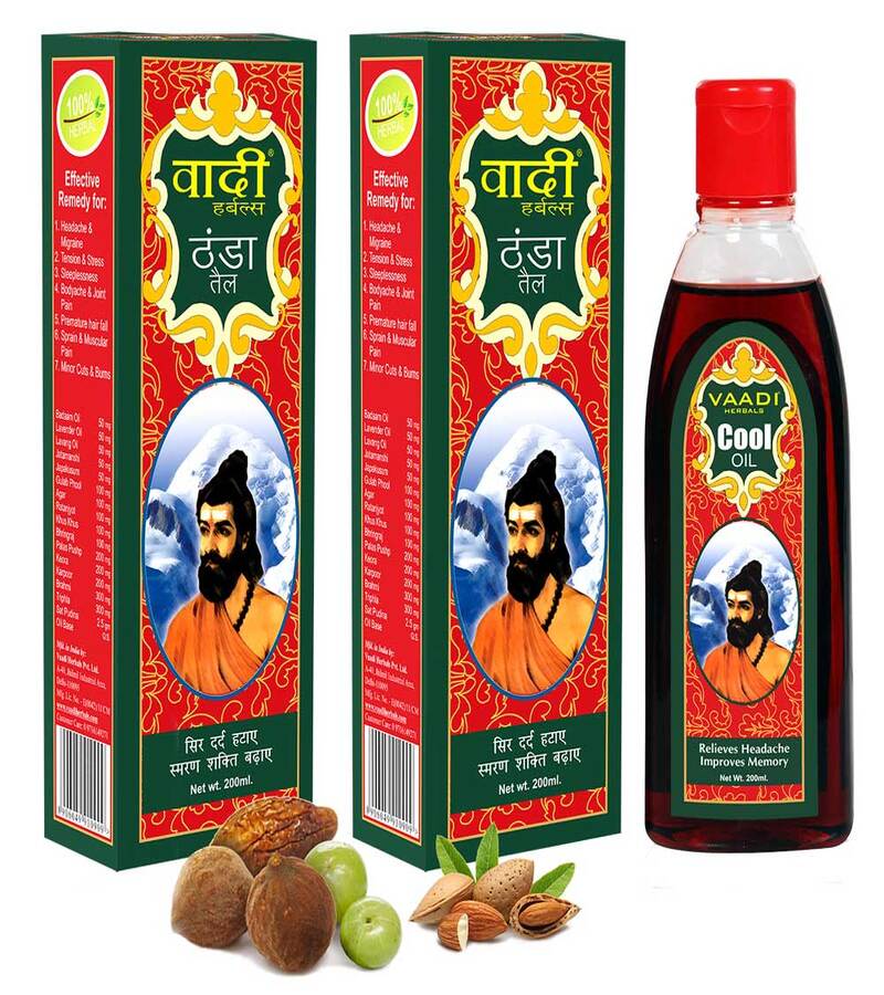 Vaadi Herbals + pain relief + Cool Oil with Triphla & Almond + Pack of 2 + buy