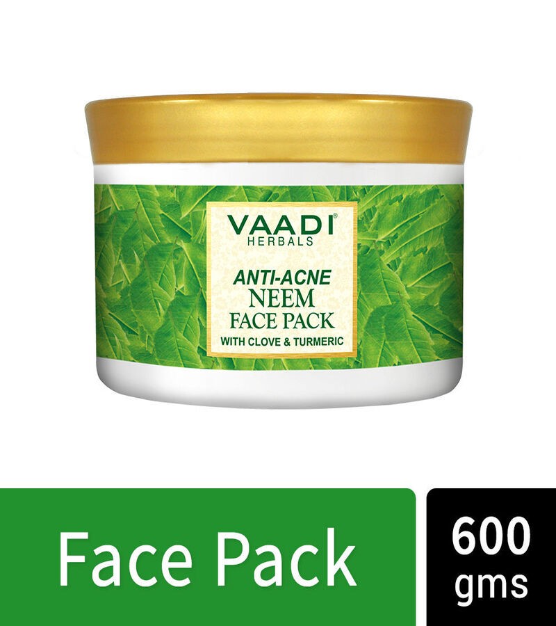 Vaadi Herbals + peels & masks + Anti Acne Neem Face Pack with Clove and Turmeric + 600g + shop