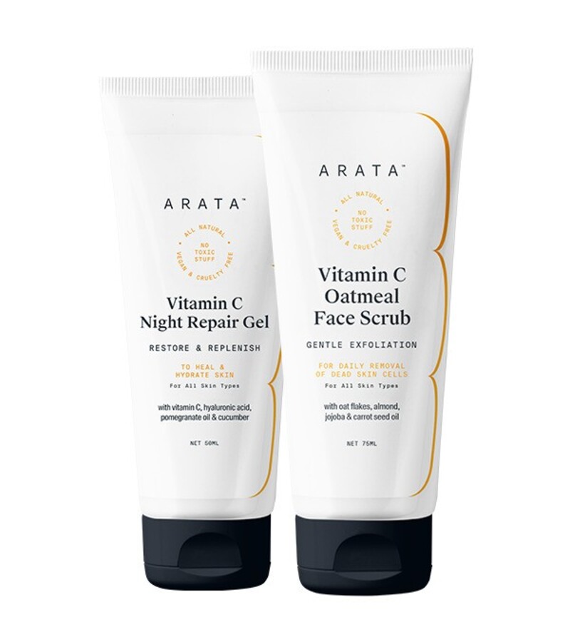 Arata + face wash + scrubs + Vitamin C Replenish Regime + 125 ml + buy