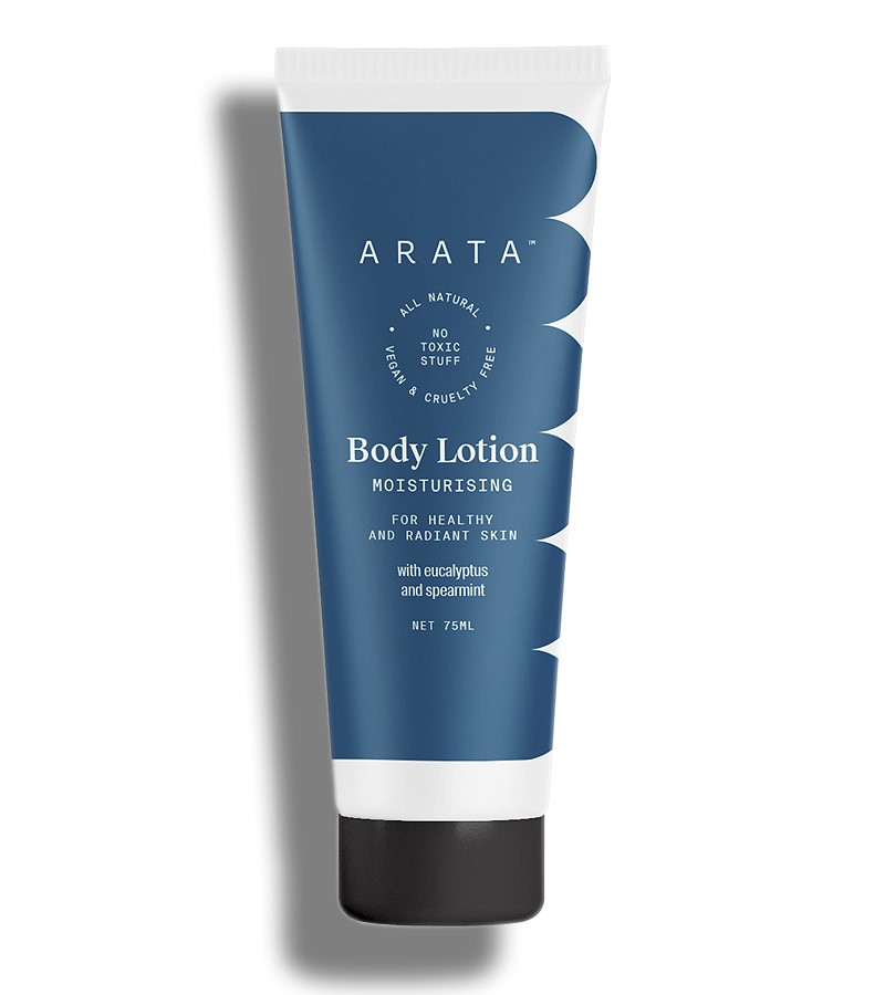 Arata + body butters + creams + Natural Moisturising Body Lotion With Eucalyptus & Spearmint for Men & Women + 75 ml + buy