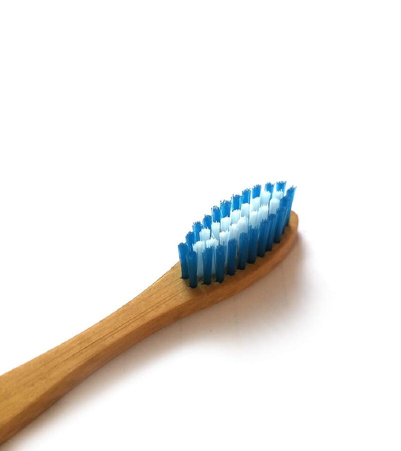 Bamboo India + tools + Bamboo Toothbrush with Red & Blue Medium Bristles + Pack of 2 + deal