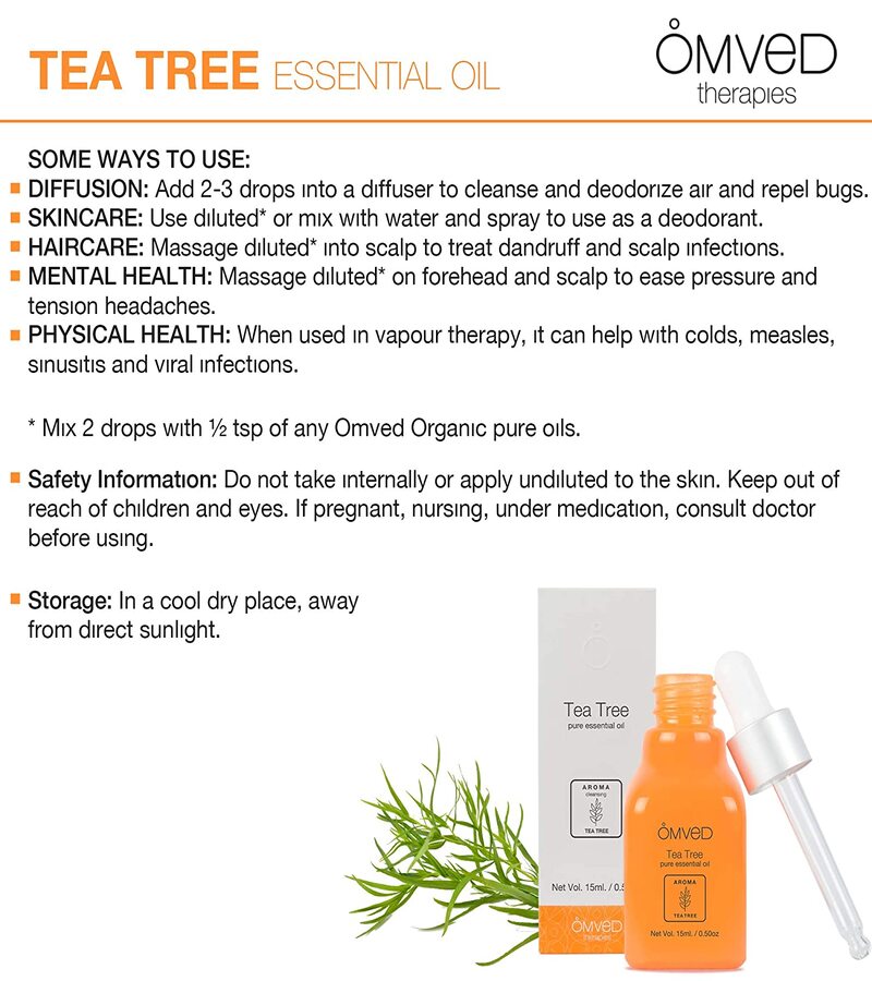 Omved + essential oils + Tea Tree Pure Essential Oil + 15ml + online