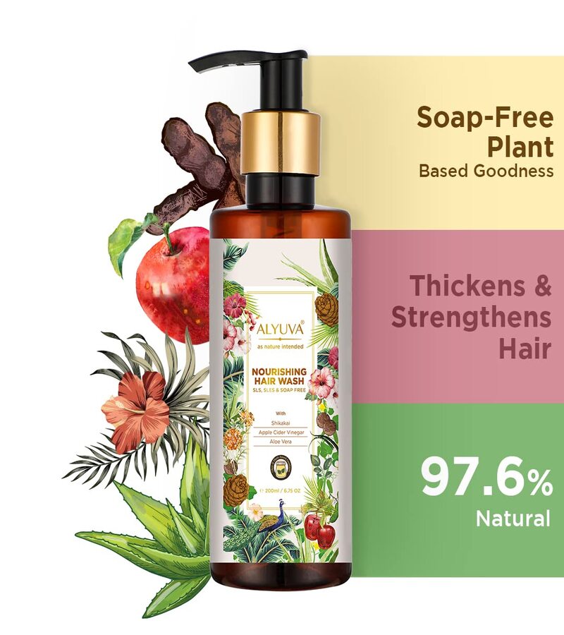 Alyuva + shampoo + Nourishing Hair Wash with Shikaka + 200ml + discount