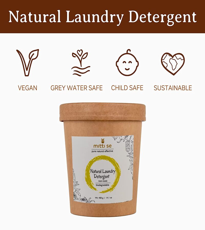 Mitti Se + laundry cleaners + Natural Laundry Detergent + 400gm + deal