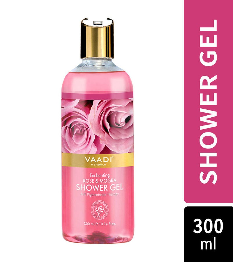 Vaadi Herbals + body wash + Enchanting Rose & Mogra Shower Gel + Pack of 3 + discount