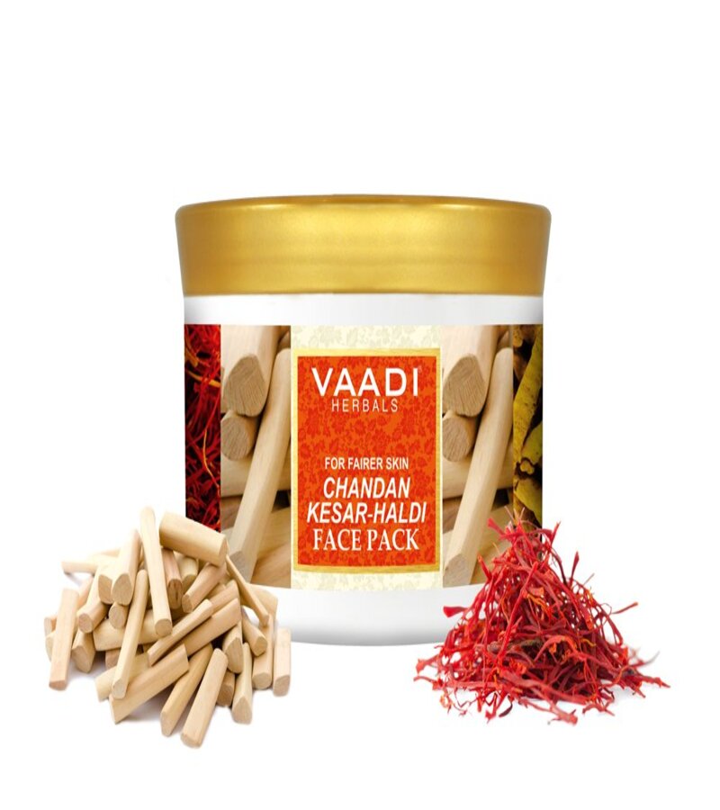 Vaadi Herbals + peels & masks + Chandan Kesar Haldi Face Pack + 600g + discount
