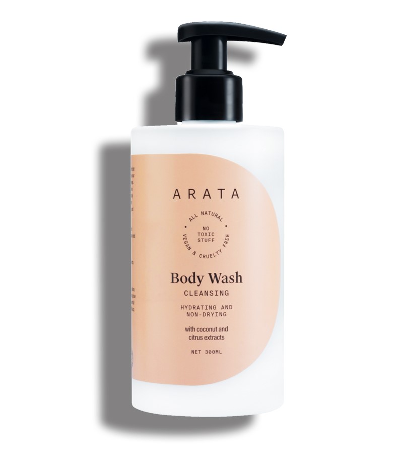 Arata + body wash + Natural Hydrating & Non-Drying Body Wash With Coconut & Citrus Extracts For Men & Women + 300 ML + buy