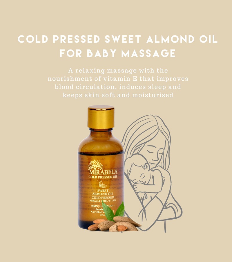 Mirabela + face oils + Sweet Almond Oil - Wood Pressed and Cold Pressed + 50 ml + online