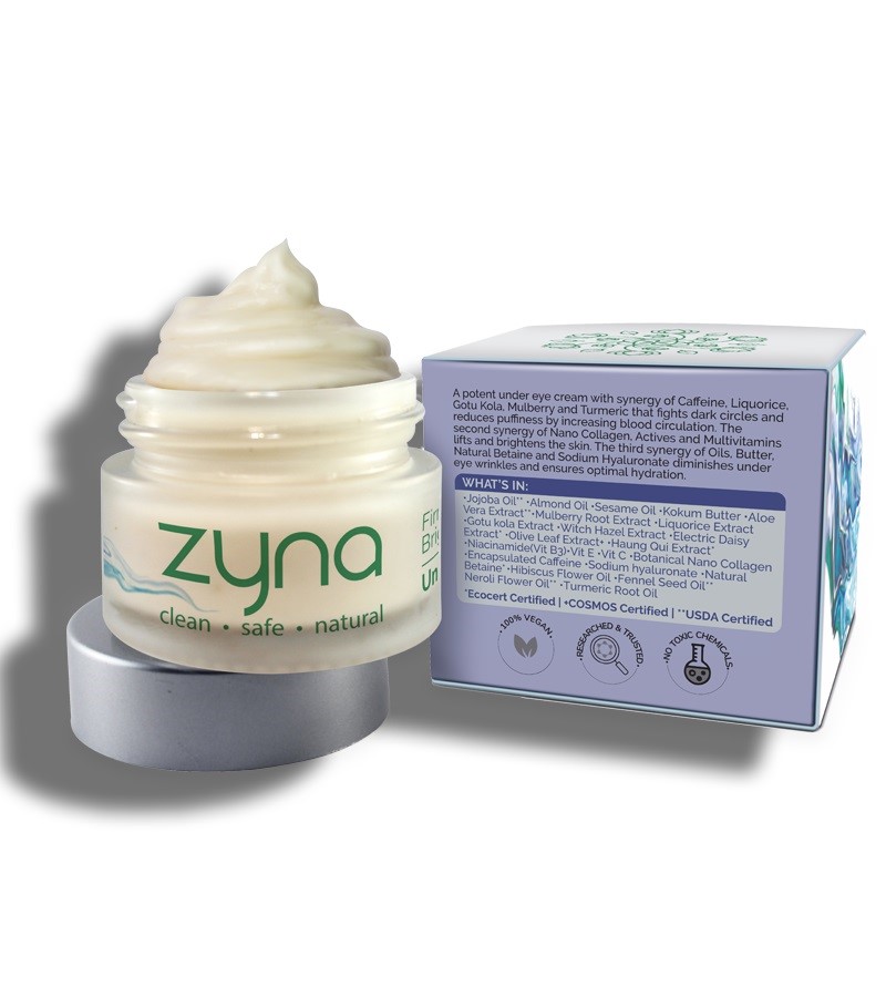 Zyna + eye creams + Firming And Brightening Under Eye Cream + 15 ml + discount