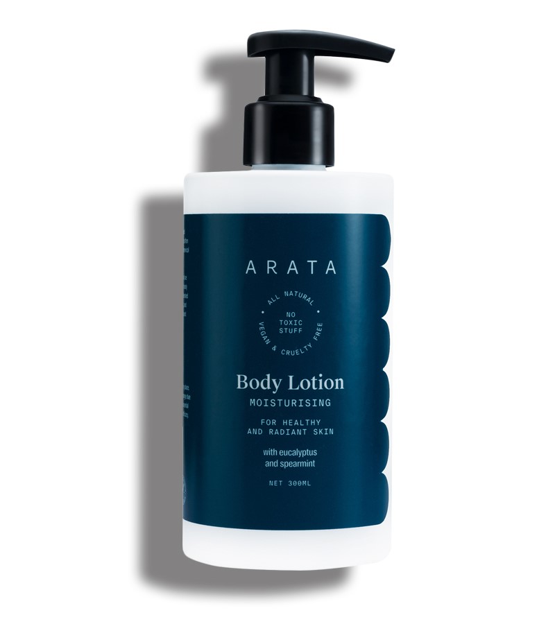 Arata + body butters + creams + Natural Moisturising Body Lotion With Eucalyptus & Spearmint for Men & Women + 300 ML + buy