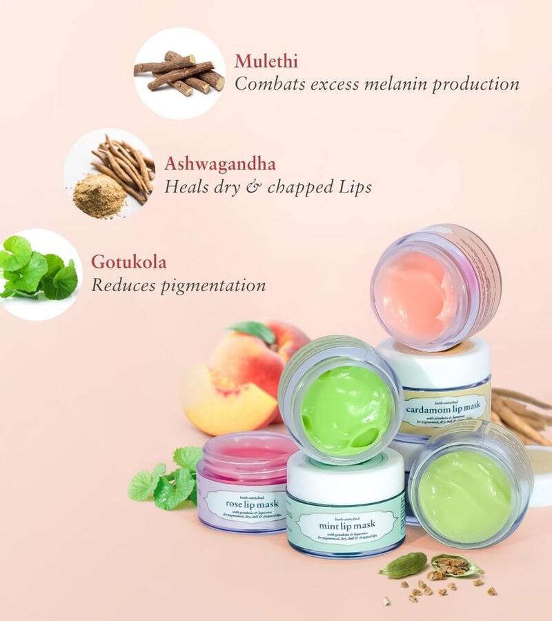 Just Herbs + lip balms & butters + Herb Enriched Lip Mask + Peach + discount