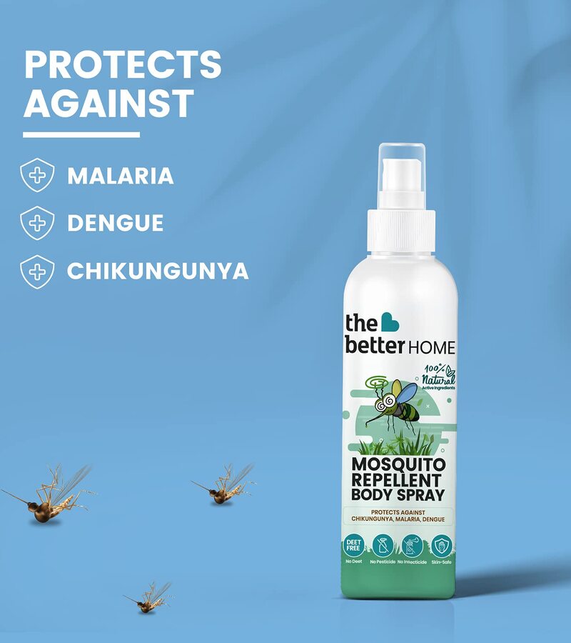 The Better Home + insect repellents + Natural Mosquito Repellent Body Spray + 100ml + online