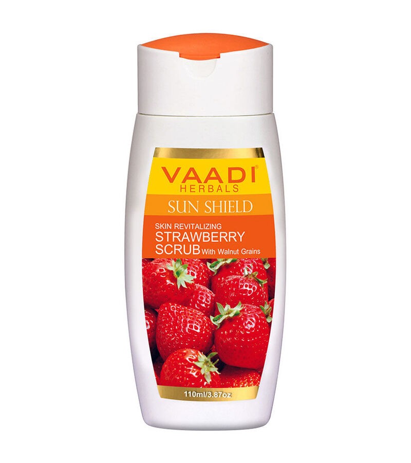 Vaadi Herbals + face wash + scrubs + Strawberry Scrub Lotion with Walnut Grains + 110ml + buy