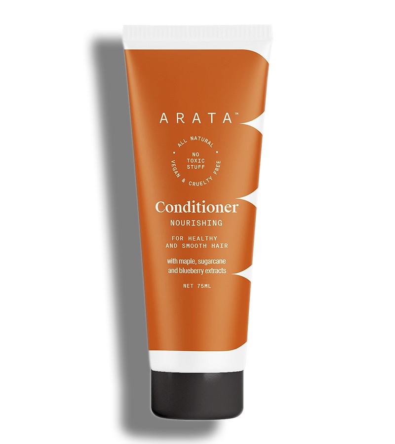 Arata + conditioner + Natural Nourishing Hair Conditioner With Maple, Sugarcane & Blueberry Extracts For Men & Women + 75 ml + buy