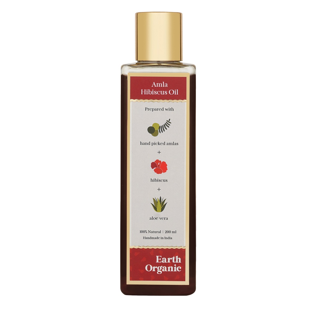 Earth Organic + hair oil + serum + Amla Hibiscus Oil + 200ml + buy