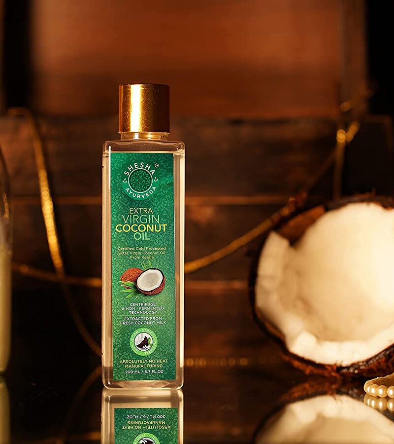 Shesha Naturals + body oils + Extra Virgin Coconut Oil + Pack of 4 (Each 200ml) + discount