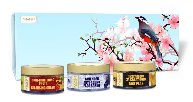 Vaadi Herbals + Gift Sets + Glamorous Glow Skin Care Herbal Gift Set + 170g + buy