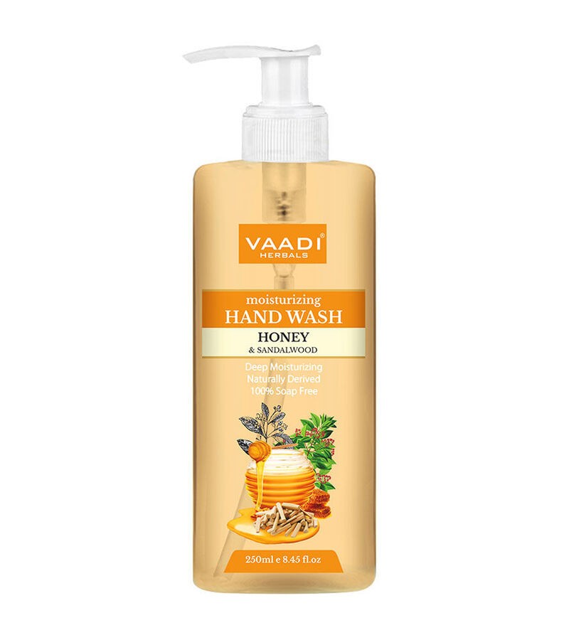 Vaadi Herbals + soaps + liquid handwash + Deep Moisturizing Honey & Sandal Hand Wash + 250 ml + buy