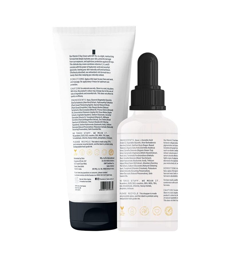 Arata + face serums + face creams + Vitamin C Luminous Skin Combo + 80 ml + shop