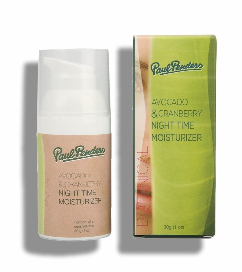 Paul Penders + face serums + face creams + Avocado & Cranberry Night Time Moisturizer + 30 gm + shop