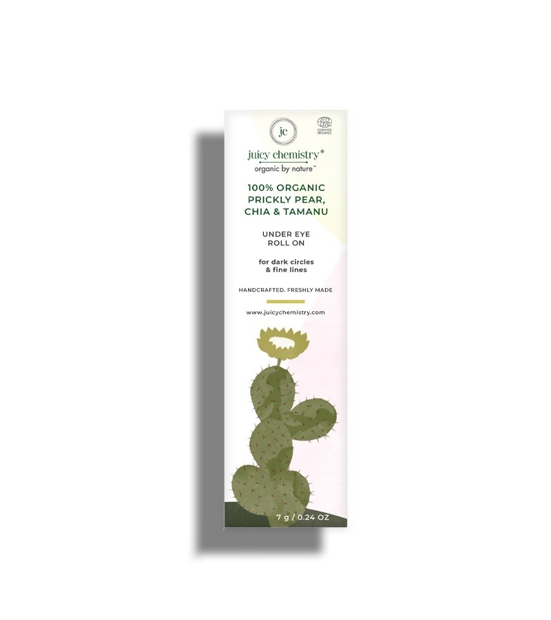 Juicy Chemistry + eye creams + 100% Organic Prickly Pear, Chia & Tamanu Eye Roll On + 7 ml + online
