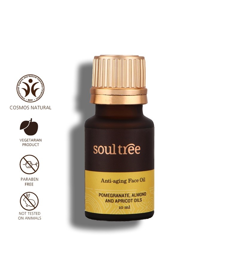 Soultree + face oils + Anti-Aging Face Oil with Pomegranate, Almond & Apricot Oils + 10 ml + shop