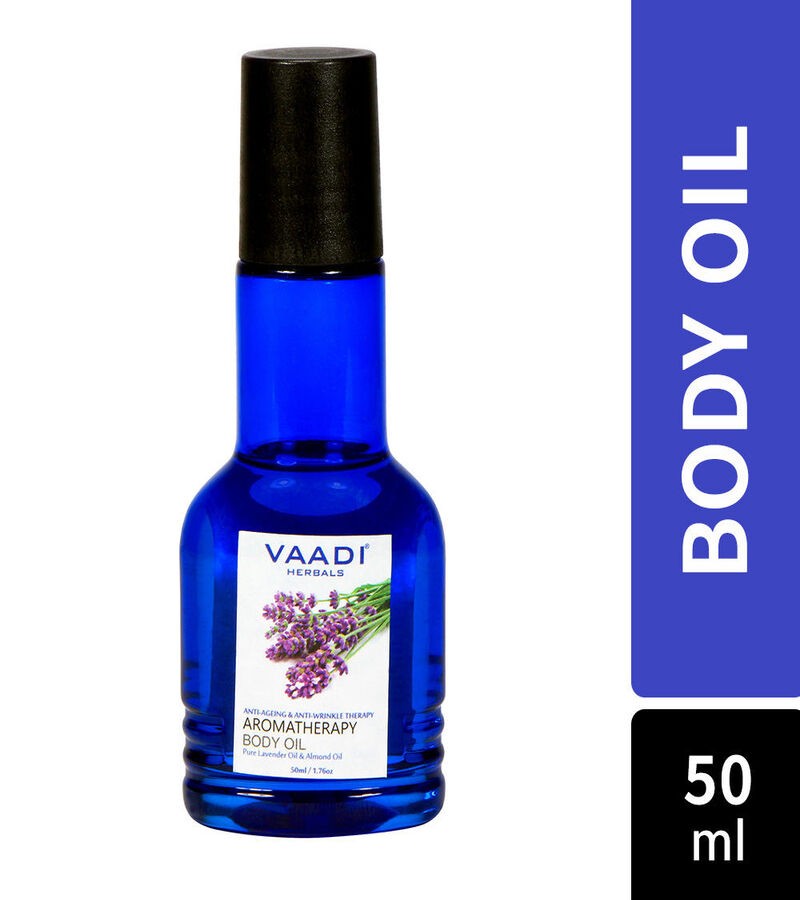 Vaadi Herbals + body oils + Aromatherapy Body Oil-Lavender & Almond Oil + 50 ML + shop