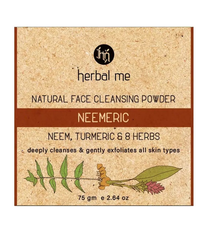 Herbal Me + face wash + scrubs + Neemeric - Natural Face Cleansing Powder (Soap - Free) + 75g + buy