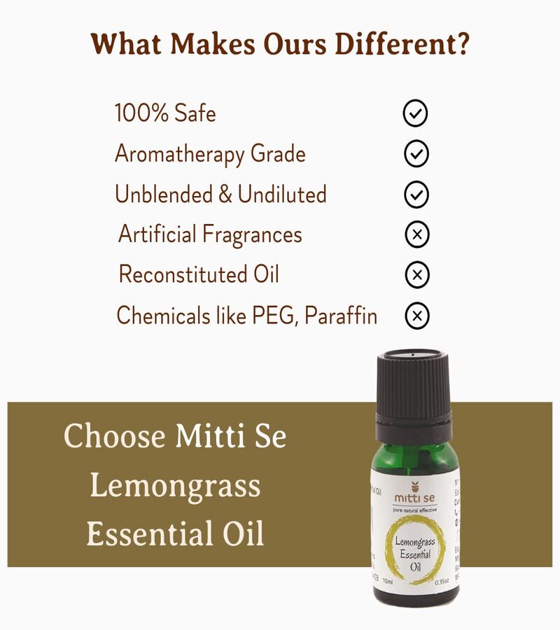 Mitti Se + essential oils + Lemongrass Essential Oil + 10ml + online