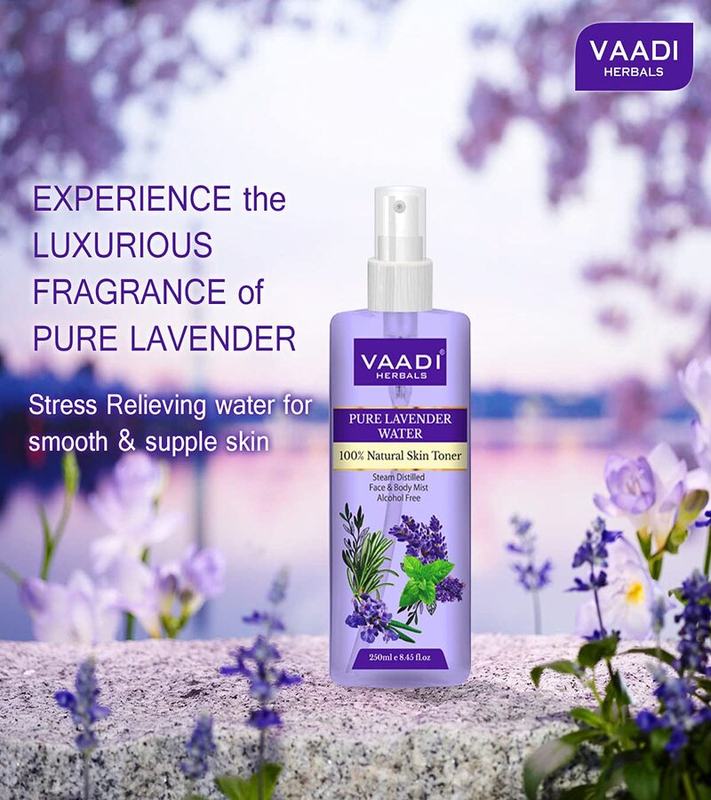 Vaadi Herbals + toners + mists + Rose Water & Lavender Water - 100% Natural & Pure + Pack of 2 + online