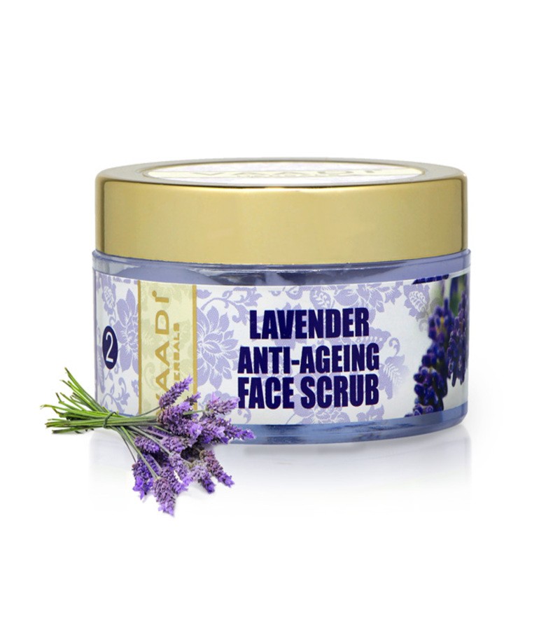 Vaadi Herbals + face wash + scrubs + Lavender Anti-Ageing Face Scrub + 50g + discount