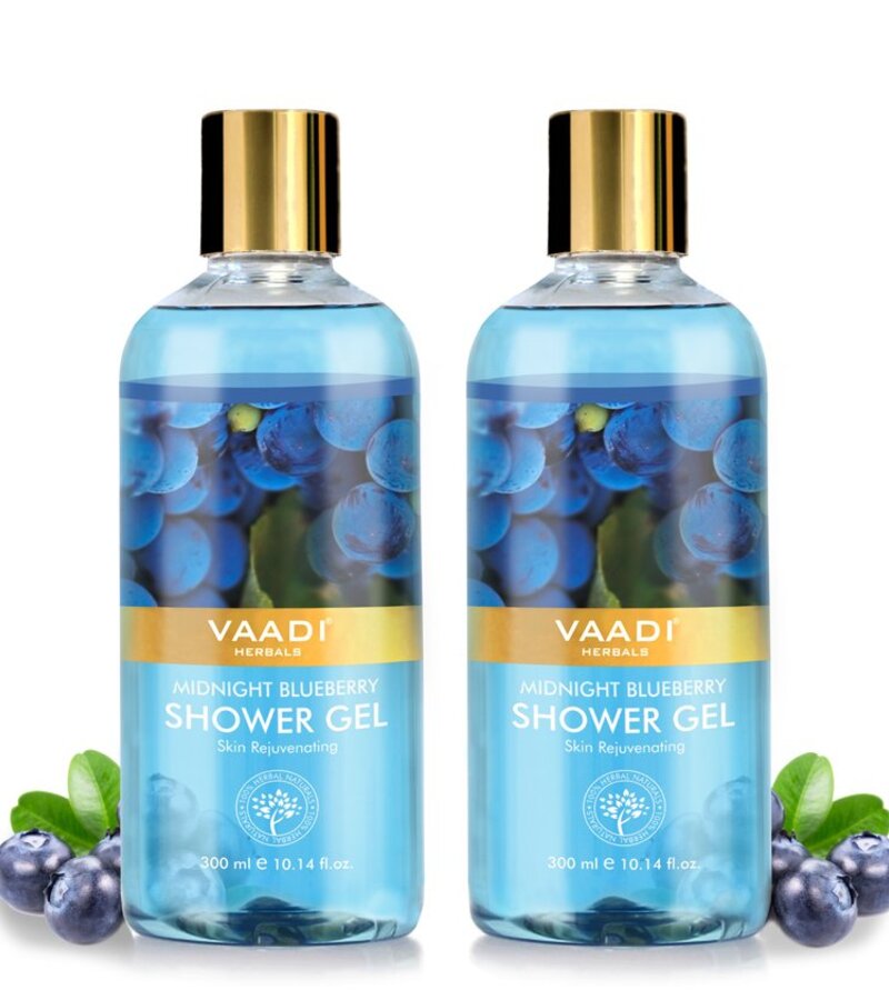 Vaadi Herbals + body wash + Midnight Blueberry Shower Gel + Pack of 2 + buy